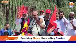 National Conference's Irshad Kar files nomination; many join the rally