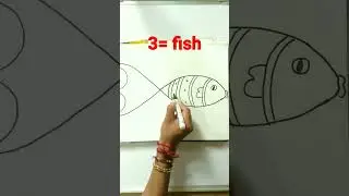 3 se fish drawing very easy 🐟 