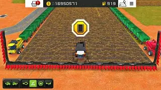 Harvesting With Biggest Header In Fs 18 : Fs18 Multiplayer | Farming Simulator 18 Timelapse 