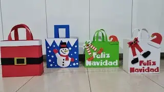 4 ideal de bolsas para Navidad súper facil 🎄⛄