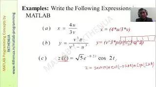 How to write mathematical expression in MATLAB [live Session]