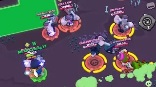 1 V 9 HUNTERS in Brawl Stars😱 