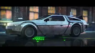 Back To The Future Blender Test Animation - DeLorean Landing