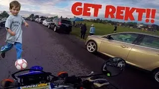 DIRT BIKE THROUGH SOCCER GAME???