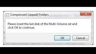 Delete message: Insert the last disk of the mult-ivolume set and click OK.