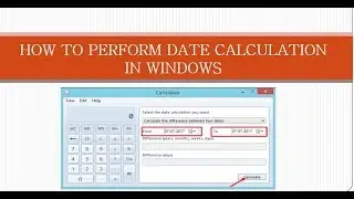 How to perform date calculation in Windows calculator | Hindi