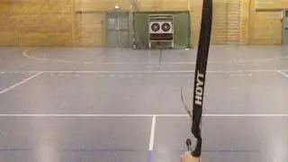 Arrow flight in slow motion (1000fps), recurve bow