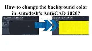 How to change background color of Autocad 2020