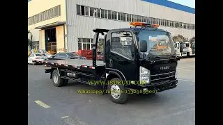 ISUZU NQR 4 tons full down landing flat wrecker tow truck