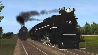 Trainz races NKP 765 vs NYC Hudson