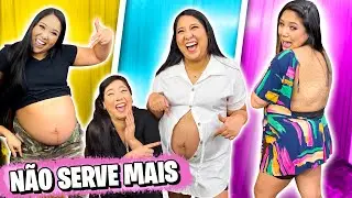 PROVANDO MINHAS ROUPAS DE ANTES DA GRAVIDEZ | Blog das irmãs