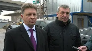 С министром транспорта М. Соколовым на строительстве ст. м. Беговая и Новокрестовская