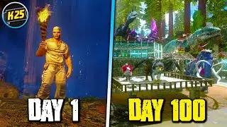 I Survived 100 Days of HARDCORE ARK, BUT On MOBILE! (REDWOODS) 😬