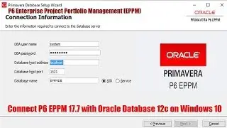 Connect P6 EPPM 17.7 with Oracle Database 12c on Windows 10,11 @P-6