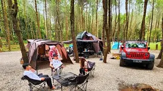 Camping Keluarga Di TANGKAL PINUS, Lembang, Bandung || Camping Perdana Tahun 2023 | 인도네시아 캠핑장