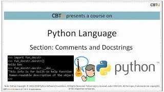 2.2 Python Comments and docstrings