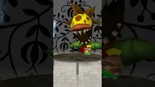 Roar eating hamburger