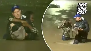 Fox Weather meteorologist rescues screaming woman from car as floodwaters rise