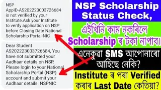 NSP Scholarship is Not Verified by your Institute| Add your Aadhar Details in NSP Scholarship Portal