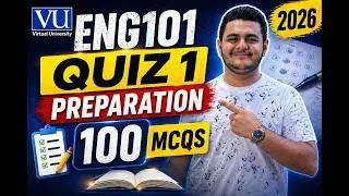 ENG101 Quiz 1 Preparation 2026 | 100 Important MCQs | Virtual University