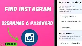 How To Find Instagram Username And Password
