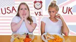 SWAPPING DIETS with an AMERICAN STUDENT for 24 HOURS! ⏰ UK vs. USA