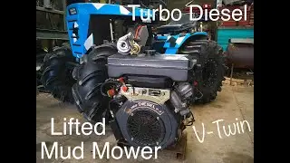 Lifted V Twin Turbo Diesel Mud Mower
