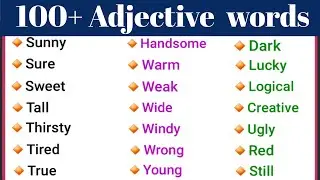 Part - 1 of common Adjective | Daily used common 100+ Adjectives 
