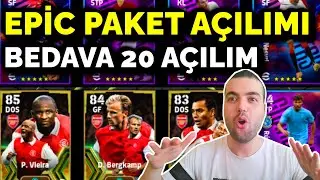 BEDAVA 20 EPİC PAKET AÇILIMINA EPİC GELİRSE 1 GÜNDE HESAP FULLEME (10 HESAP) (EFOOTBALL 2024 MOBİLE)