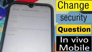 how to change security question in vivo | identity verification vivo forgot password y81
