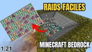 Como hacer la granja de TOTEMS y ESMERALDAS mas FACIL para Minecraft Bedrock 1.21