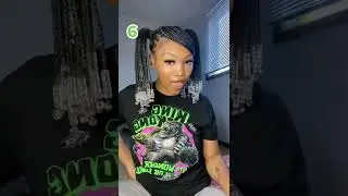 9 hairstyles for knotless braids with beads💚