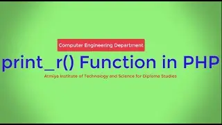 print_r Function in PHP with Bhumika Zalavadia