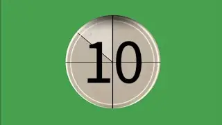 10 Second Timer Countdown with Sound in Green Screen for Educational Video | No Copyright| Red Thief