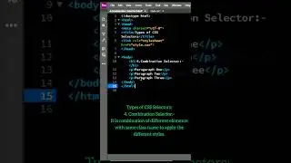 Types of CSS Selectors | Combinator Selector | Combination Selector | CSS #coding #css #css3