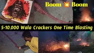 #part5 Drowpathamma Tirunallu Celebrations 2024 | 10,000 Wala Crackers 5 Sets One Time Blasting