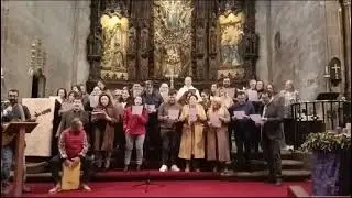 José Lorenzo with Santa Maria Maior Choir Pontevedra Galicia Spain