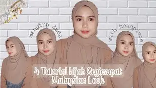 Tutorial hijab Segiempat Malaysia || menutup dada, kondangan, Lamaran