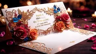3D Floral wedding invitation  after effects  template | Wedding invitation Video | AfterFX Templates