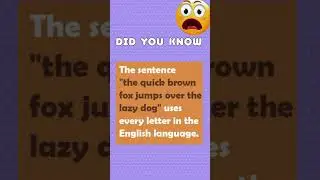 did you know| amazing facts #englishletter