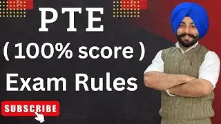 PTE exam rules, exam day rules in 2024, best method how to get a 90 score ( Gurwinder sir )