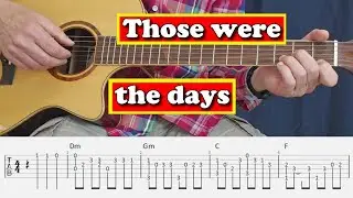 Those Were The Days - Mary Hopkin - Fingerstyle Guitar Lesson I Tabs and Chords