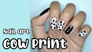 COW PRINT NAIL ART