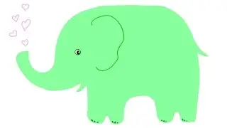 How to draw an elephant. Как нарисовать слона в иллюстраторе