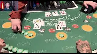 With One Eye and One Dream Trying To Double Up Like His Vision High Limit Black Jack!
