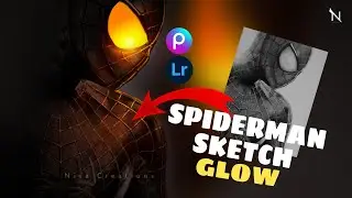 Easy Spiderman Sketch Glow PicsArt & Lightroom Tutorial | Mobile Editing