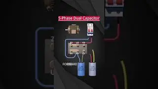 single Phase motor dual capacitor #electronic #electronic #electrician #short