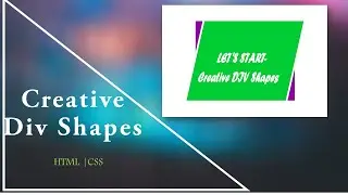 A Simple Div shape Creation using Pure CSS|HTML -CSS