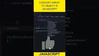 convert array to object in javascript 🔥 #shorts #javascript #tricks #programming