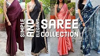 Simple and elegant saree styles for women/Latest saree collection for party/reunion/wedding